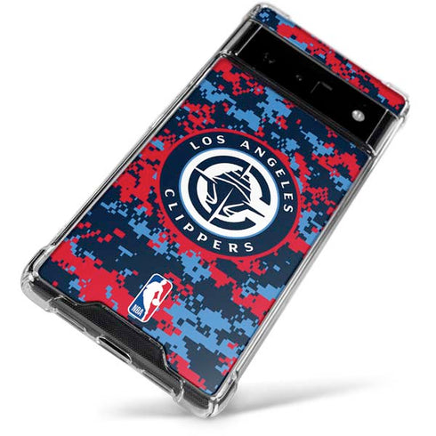 NBA LA Clippers Digi Camo Google Pixel 6 Clear Case